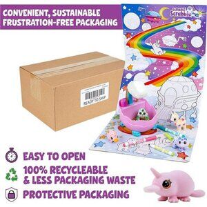 Scribble Scrubbie Rainbow Tub Set, Coloring Toys & Gifts for Kids, Ages 3+